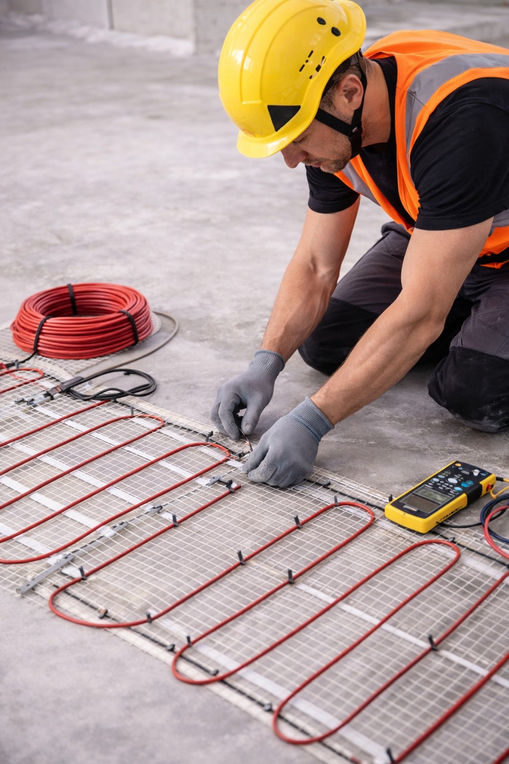 Montáže topných kabelů